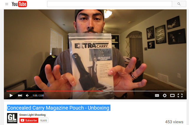 ExtraCarry Concealed Carry Magazine Pouch - Green Light Shooting Unboxing XDS-45