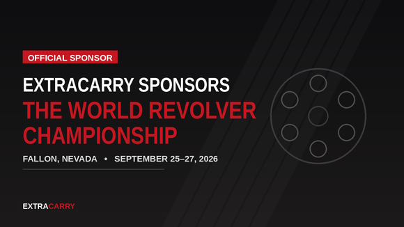 ExtraCarry official sponsor graphic for the World Revolver Championship, Fallon, Nevada, September 2026