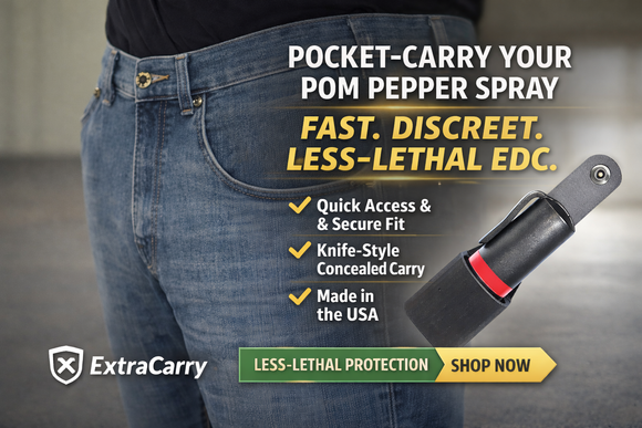 POM Pepper Spray Holder for Pocket Carry | ExtraCarry Less-Lethal EDC