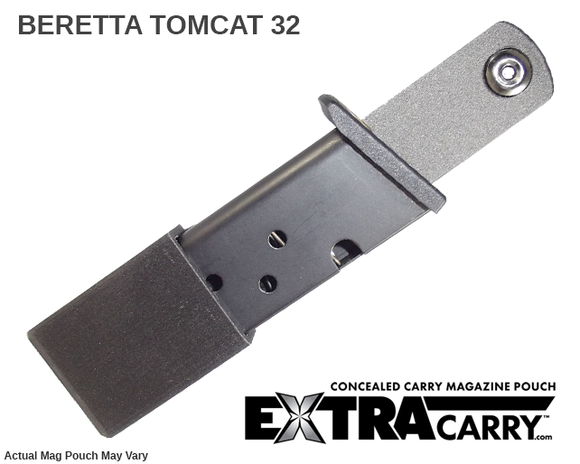 Beretta Tomcat magazine pouch designed for carrying a Tomcat pistol magazine from ExtraCarry front 1