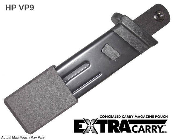 concealed carry pistol magazine pouch designed for H&K P30 / USP 9mm magazines. The pouch is made with carbon fiber reinforced nylon and features a locking mechanism from ExtraCarry