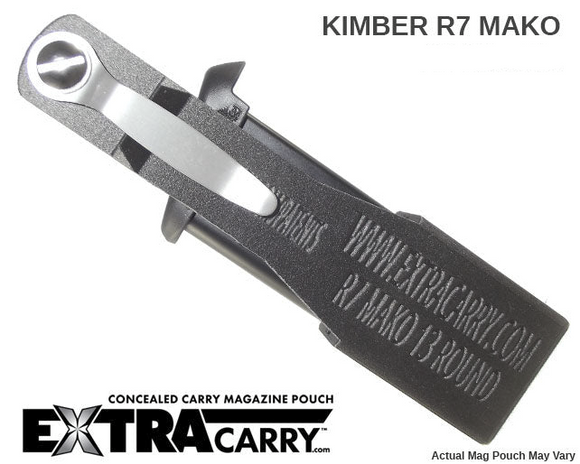 Concealed carry magazine pouch with Extra Carry for Kimber R7 Mako