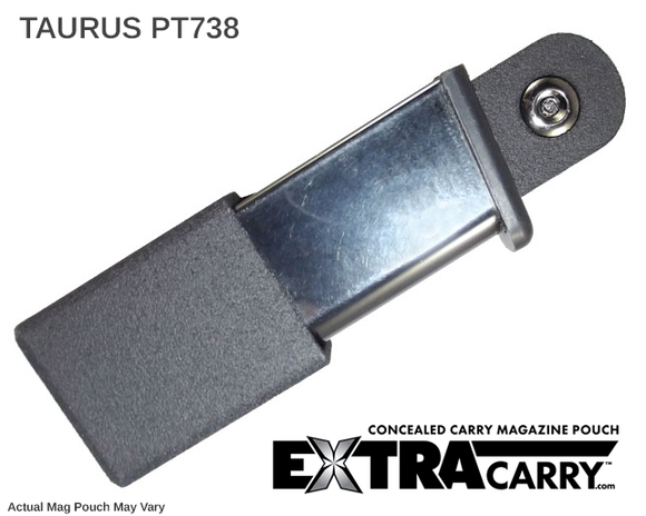 PT738 magazine pouch designed for carrying a Taurus PT738 .380 ACP pistol magazine from ExtraCarry front