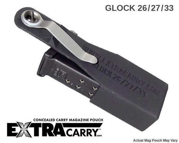 Glock 26 / Glock 27 / Glock 33 +2 RND Extension - Magazine Pouch