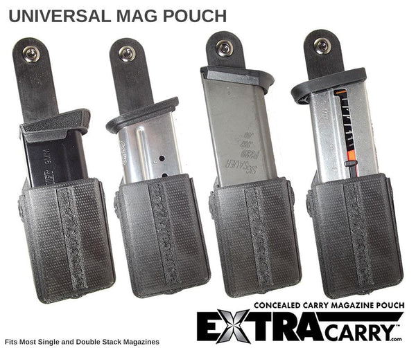 Universal Pistol Magazine Pouch - ExtraCarry Concealed Mag Holder - - Large 45acp Version -