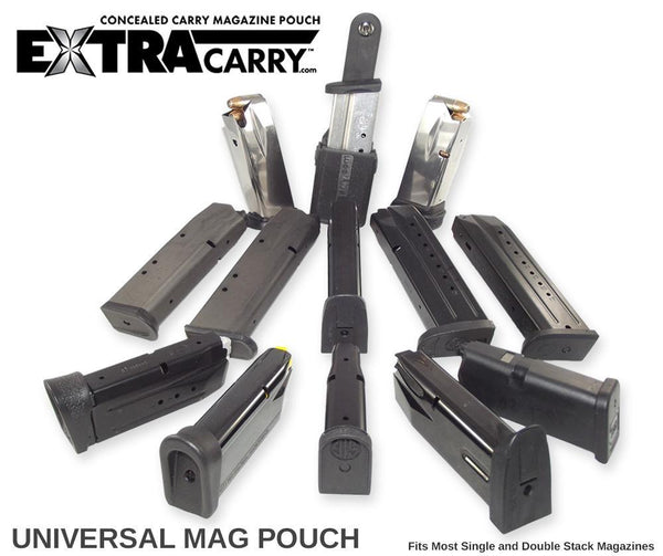 Universal Pistol Magazine Pouch - ExtraCarry Concealed Mag Holder - - Medium 9mm Version - New