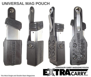 Universal Pistol Magazine Pouch - ExtraCarry Concealed Mag Holder - - Large 45acp Version -